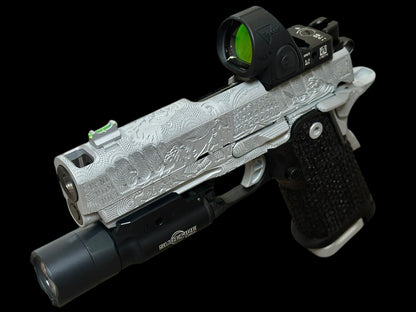 CUSTOM STACCATO C “SPARTACUS” EDITION PORTED FULLY ENGRAVED WITH SILVER FINISH SRO AND X300