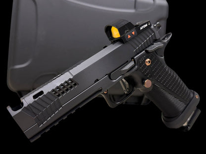 DARK FORGE REAPER PORTED + COMP 5” 9MM DOUBLE STACK ALUMINUM GRIPS (OPTIC NOT INCLUDED)