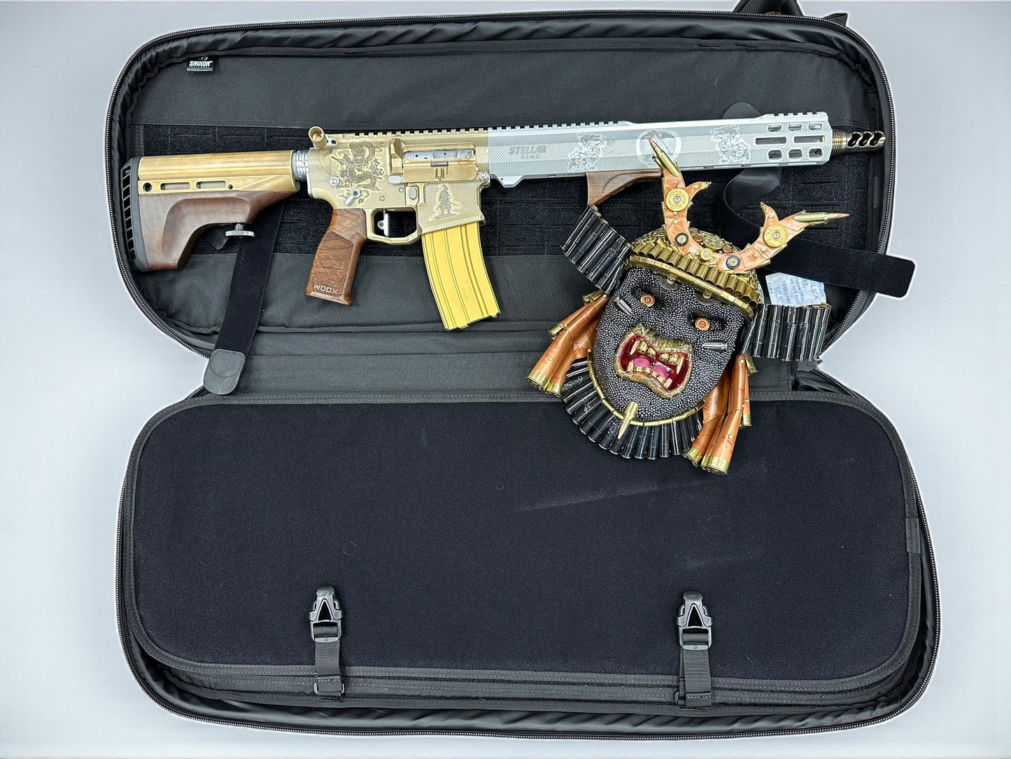 STELLAR ARMS 1 OF 1 “SAMURAI” EXECUTIVE RIFLE 5.56 WITH ART WORK MATCHING SAMURAI MASK