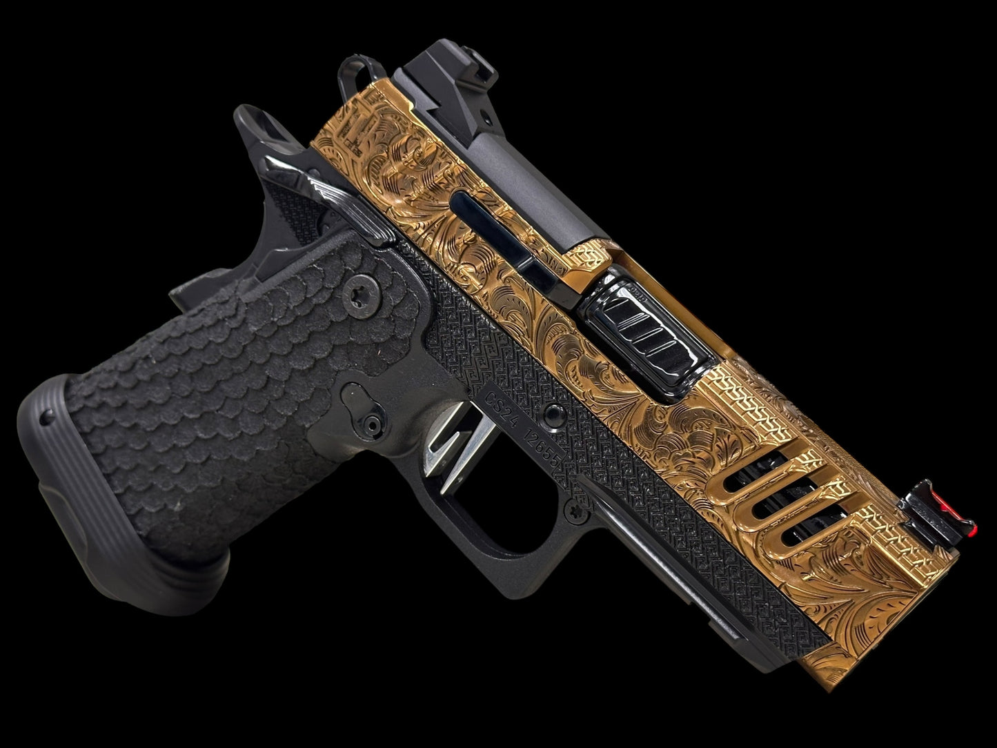 STACCATO CUSTOM CS X SERIES PORTED 3.5” ENGRAVED SCROLL DESIGN BLACK/COPPER FINISH
