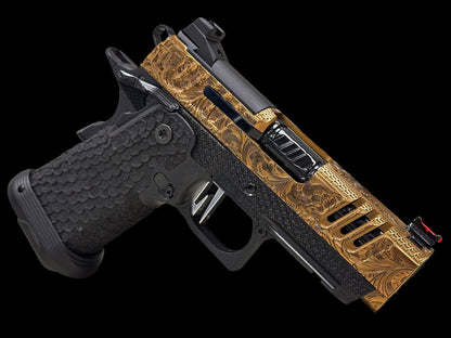STACCATO CUSTOM CS X SERIES PORTED 3.5” ENGRAVED SCROLL DESIGN BLACK/COPPER FINISH