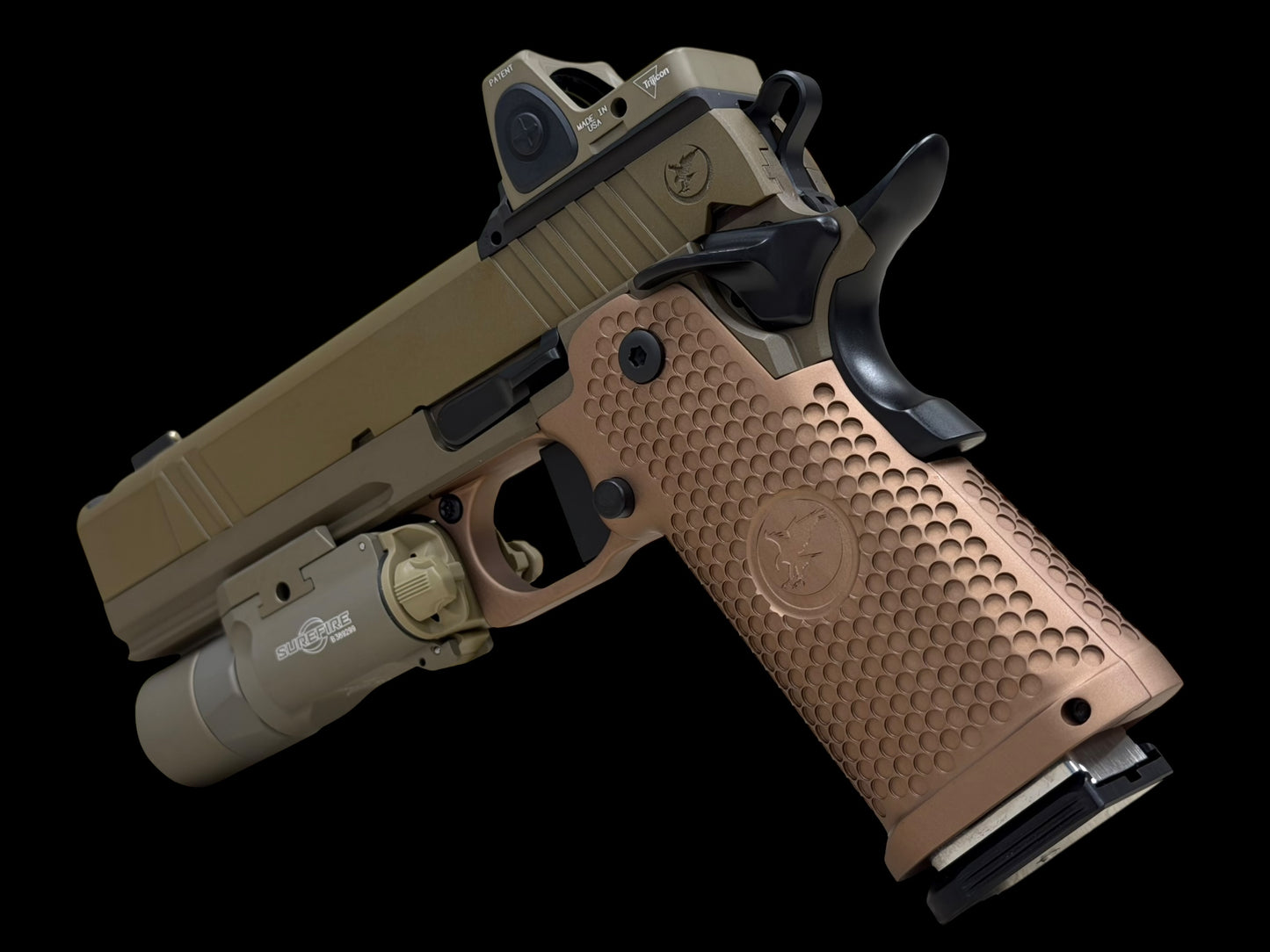 NIGHTHAWK CUSTOM SANDHAWK W/TRIJICON RMR AND X300 9MM