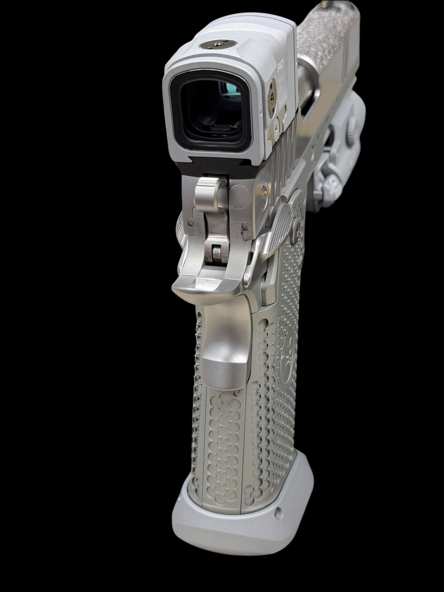 NIGHTHAWK CUSTOM TRS COMP POLISHED SILVER WITH MATCHING ACRO P2 & X300