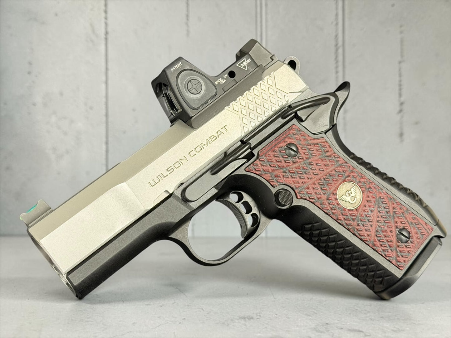 WISON COMBAT EDC X9 2.0 TWO TONE 3.25” WITH TRIJICON RMR GREEN DOT