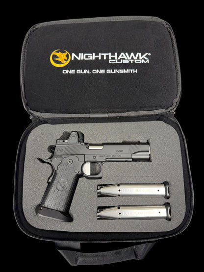 NIGHTHAWK CUSTOM GRP DOUBLE STACK WITH TRIJICON RMR AND MAGWELL
