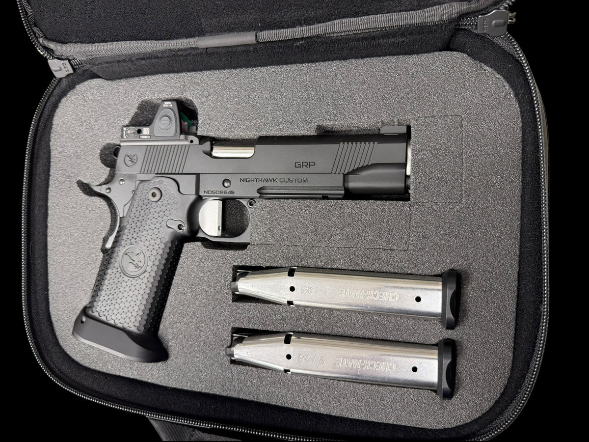 NIGHTHAWK CUSTOM GRP DOUBLE STACK WITH TRIJICON RMR AND MAGWELL