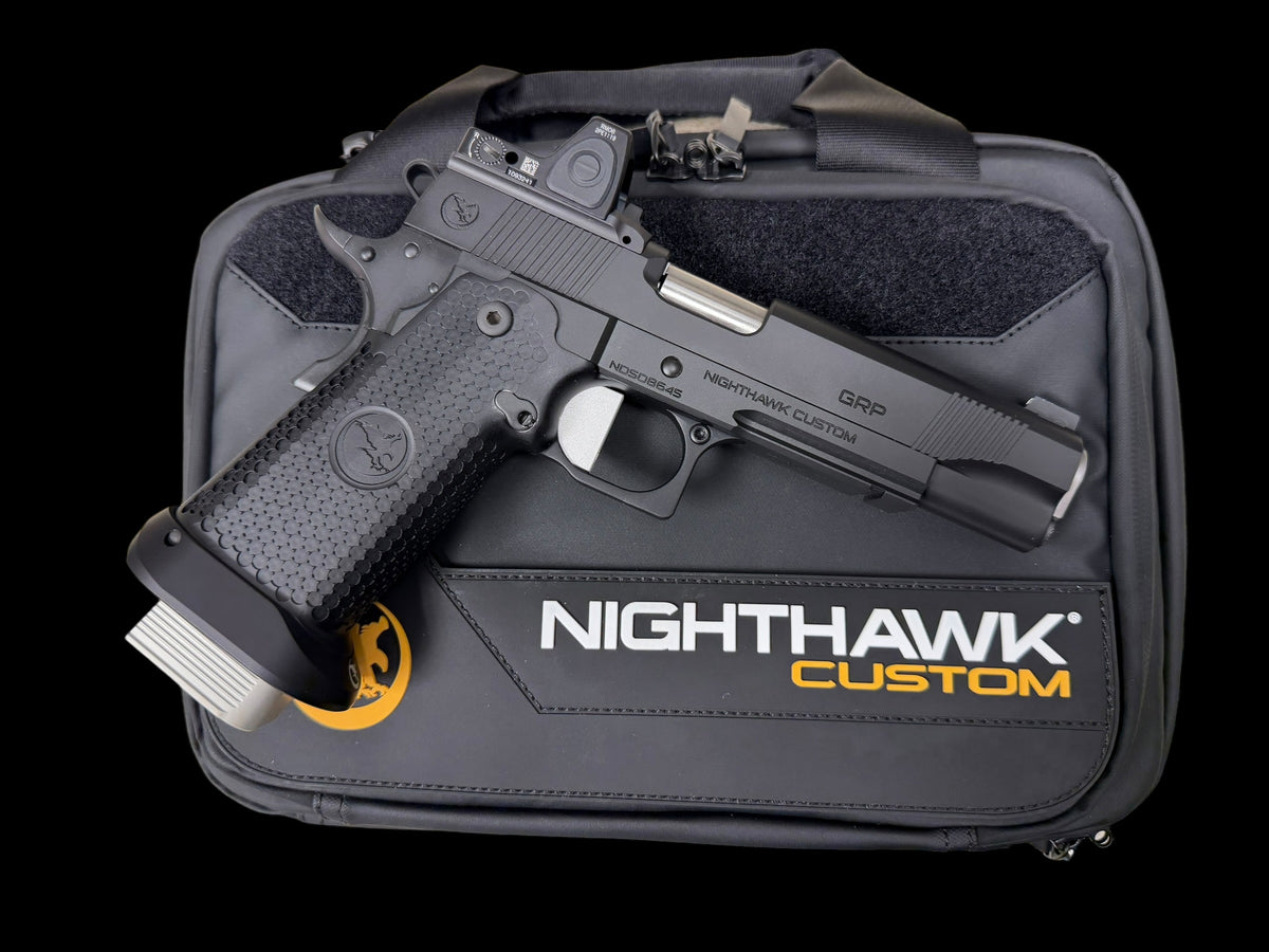 NIGHTHAWK CUSTOM GRP DOUBLE STACK WITH TRIJICON RMR AND MAGWELL