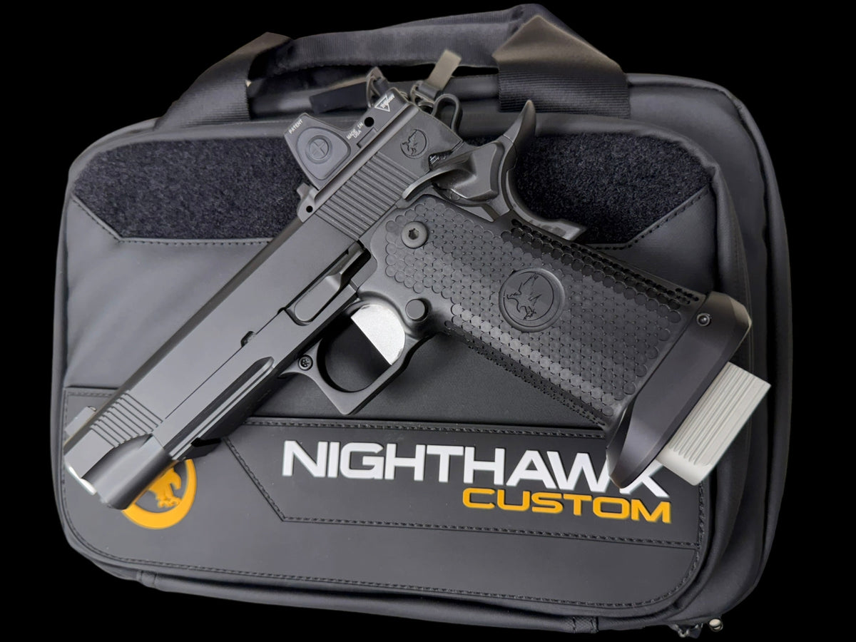 NIGHTHAWK CUSTOM GRP DOUBLE STACK WITH TRIJICON RMR AND MAGWELL