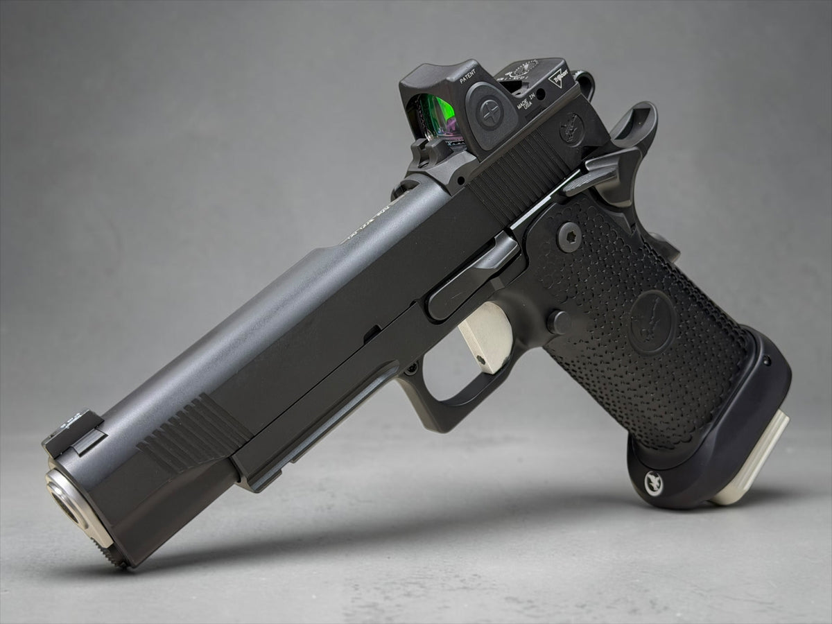 NIGHTHAWK CUSTOM GRP DOUBLE STACK WITH TRIJICON RMR AND MAGWELL