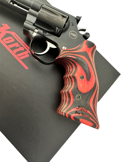 NIGHTHAWK CUSTOM KORTH MONGOOSE 5.25"  CUSTOM DOUBLE ACTION RED/BLACK GRIPS .357 Magnum