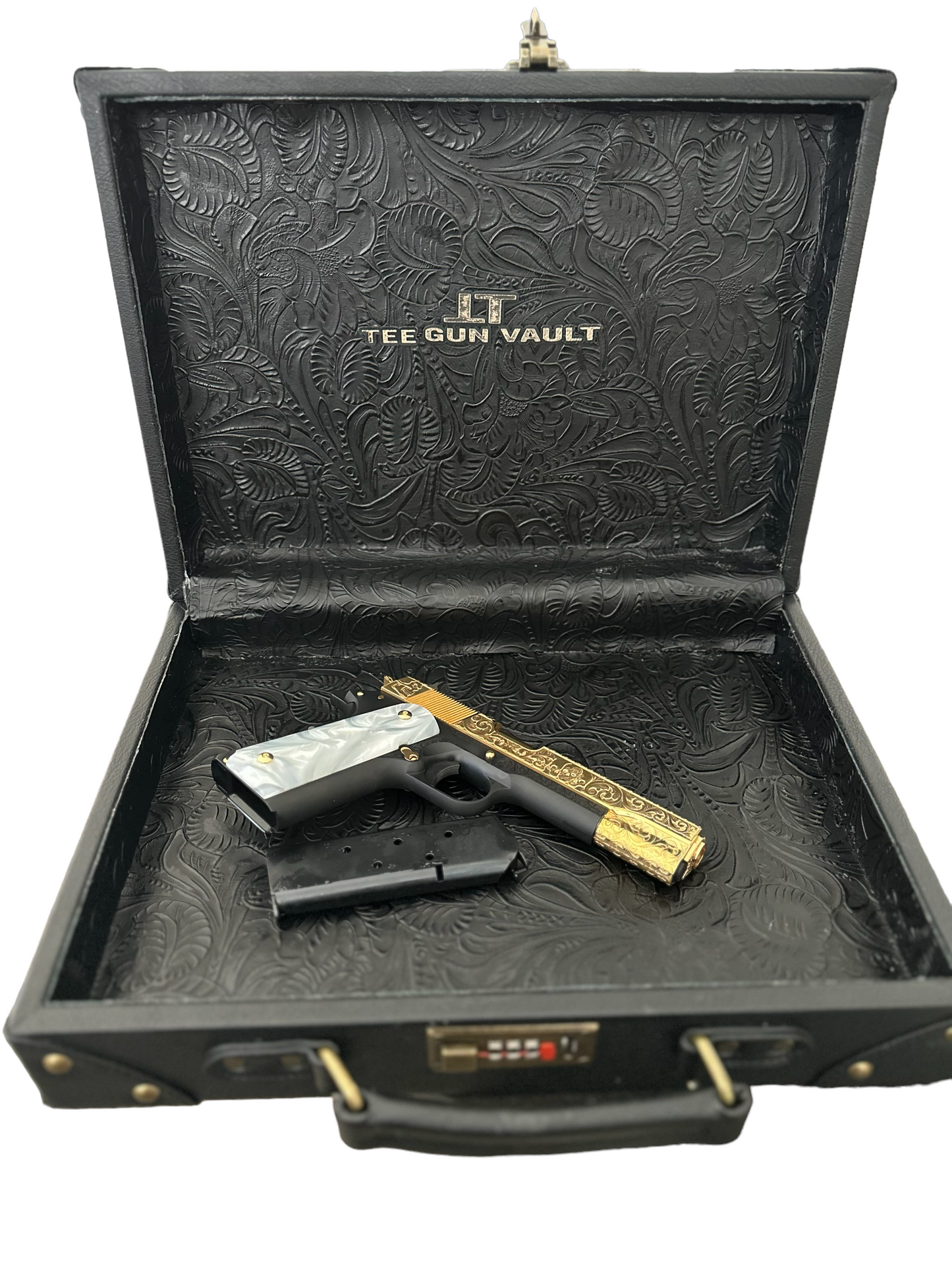 SPRINGFIELD ARMORY 1911 MIL SPEC 45ACP 24k GOLD PLATED AND FULLY ENGRAVED