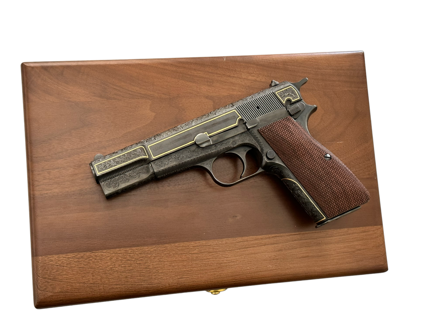 Browning Hi Power 9mm Engraved Semi Auto Pistol