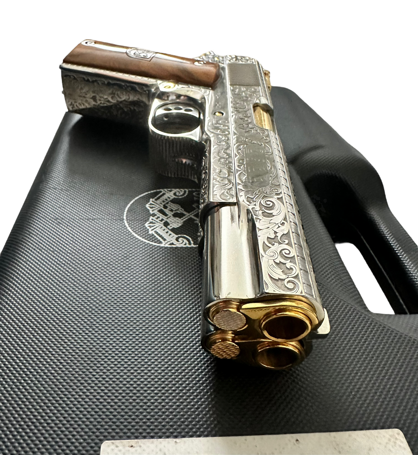 ARSENAL DOUBLE BARREL STANDARD 45ACP CUSTOM WITH RARE DISPLAY CASE 1 OF 1 (PRE-OWNED)