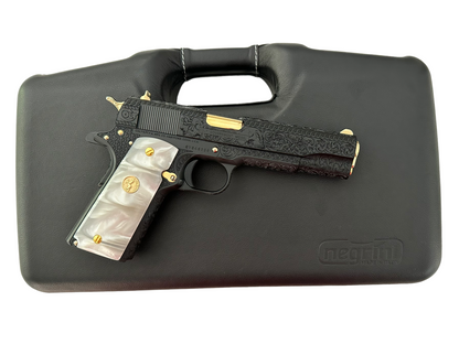 COLT CUSTOM 1911 SERIES 70 FULLY ENGRAVED BLUED AND GOLD PLATED