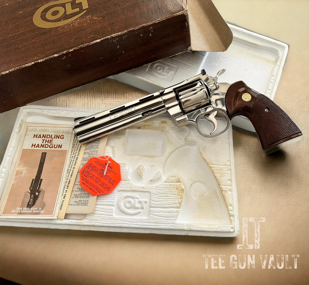 Colt Python Orginal Design COLT PYTHON (ORIGINAL) ORIGINAL FACTORY BOX .357 Mag (pre-owned) – Tee ...