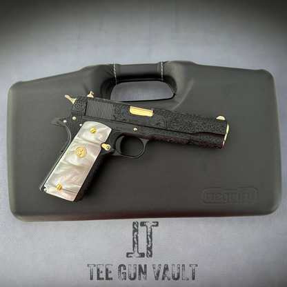 COLT CUSTOM 1911 SERIES 70 FULLY ENGRAVED BLUED AND GOLD PLATED