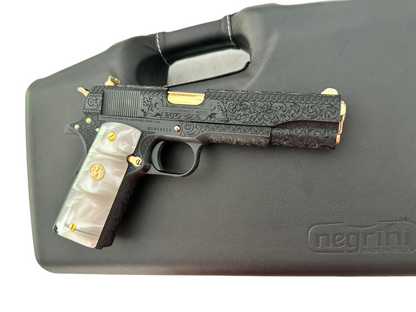 COLT CUSTOM 1911 SERIES 70 FULLY ENGRAVED BLUED AND GOLD PLATED