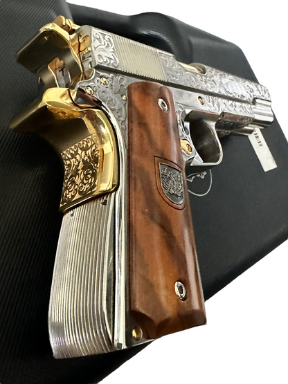 ARSENAL DOUBLE BARREL STANDARD CUSTOM WITH RARE DISPLAY CASE 1 OF 1 45ACP (PRE OWNED)