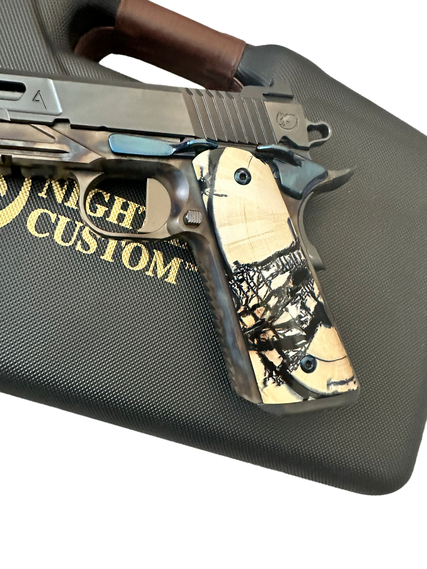 NIGHTHAWK CUSTOM AGENT 2 VIP 45acp IN NEGRINI LEATHER CASE