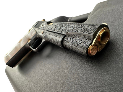 COLT CUSTOM 1911 SERIES 70 FULLY ENGRAVED BLUED AND GOLD PLATED