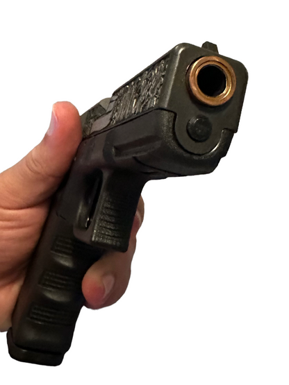 GLOCK 17 CUSTOM ENGRAVED WITH BLUE FINISH SLIDE ZAPATA DEEP ENGRAVED ZEV BARREL , AGENCY TRIGGER