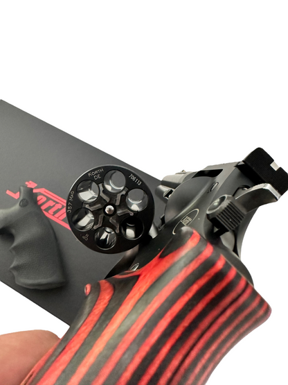 NIGHTHAWK CUSTOM KORTH MONGOOSE 5.25"  CUSTOM DOUBLE ACTION RED/BLACK GRIPS .357 Magnum