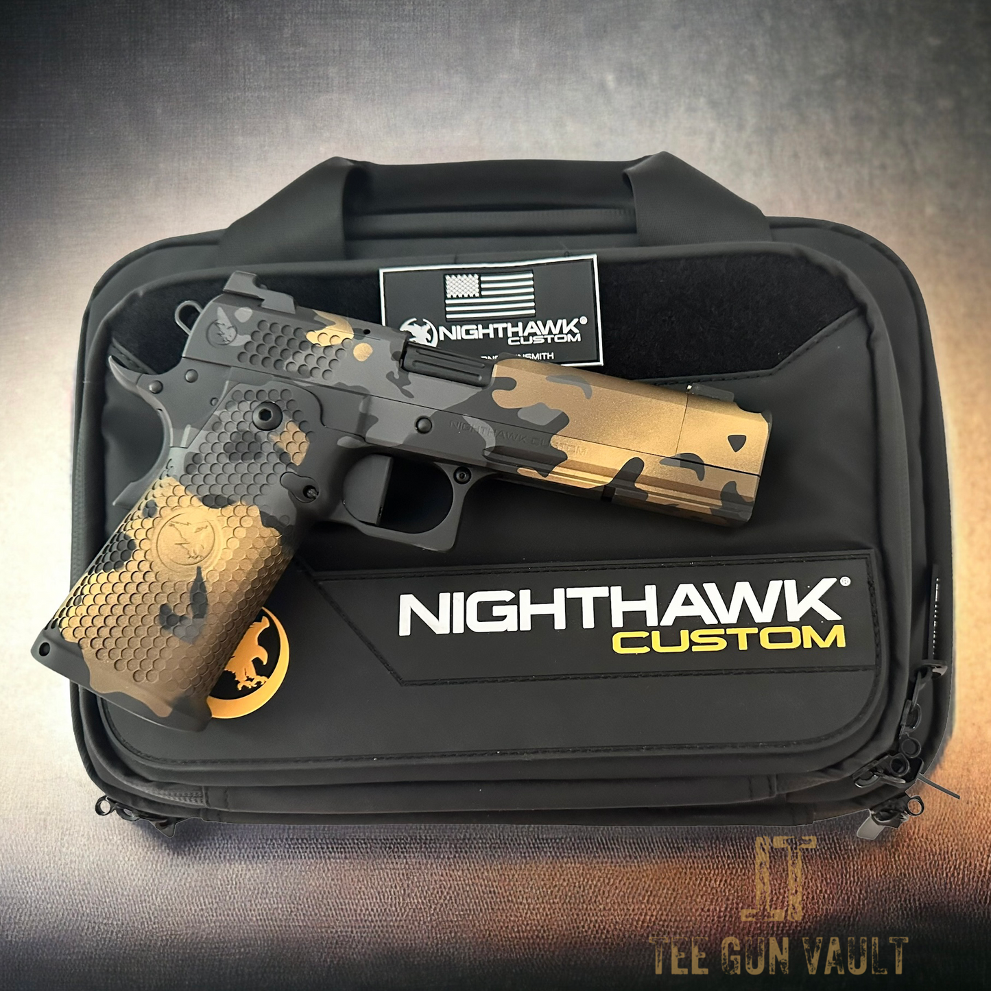 NIGHTHAWK CUSTOM TRS COMP HALO CAMO FINISH 9MM DOUBLE STACK