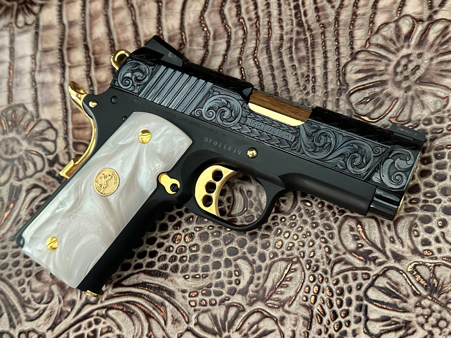 COLT CUSTOM DEFENDER LIGHT WEIGHT 1911 9MM 3” BARREL ENGRAVED