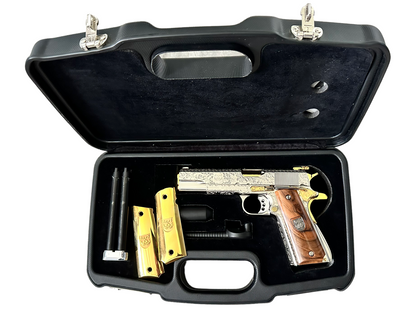 ARSENAL DOUBLE BARREL STANDARD CUSTOM WITH RARE DISPLAY CASE 1 OF 1 45ACP (PRE OWNED)