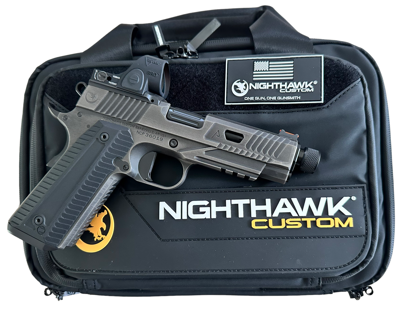 NIGHTHAWK AGENT 2 COMMANDER .45ACP THREADED BARREL WITH SRO AND KNIFE