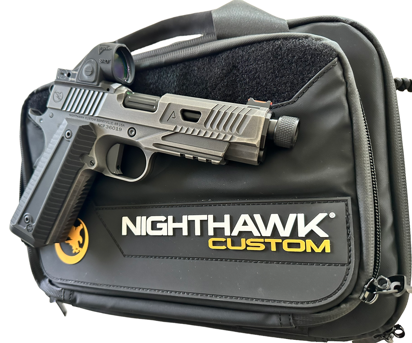 NIGHTHAWK AGENT 2 COMMANDER .45ACP THREADED BARREL WITH SRO AND KNIFE