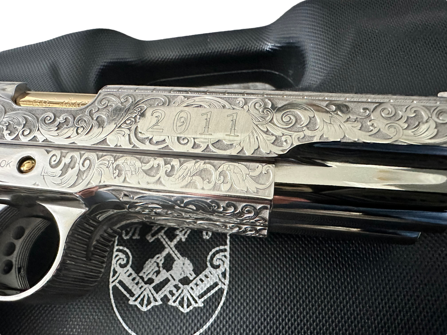 ARSENAL DOUBLE BARREL STANDARD 45ACP CUSTOM WITH RARE DISPLAY CASE 1 OF 1 (PRE-OWNED)