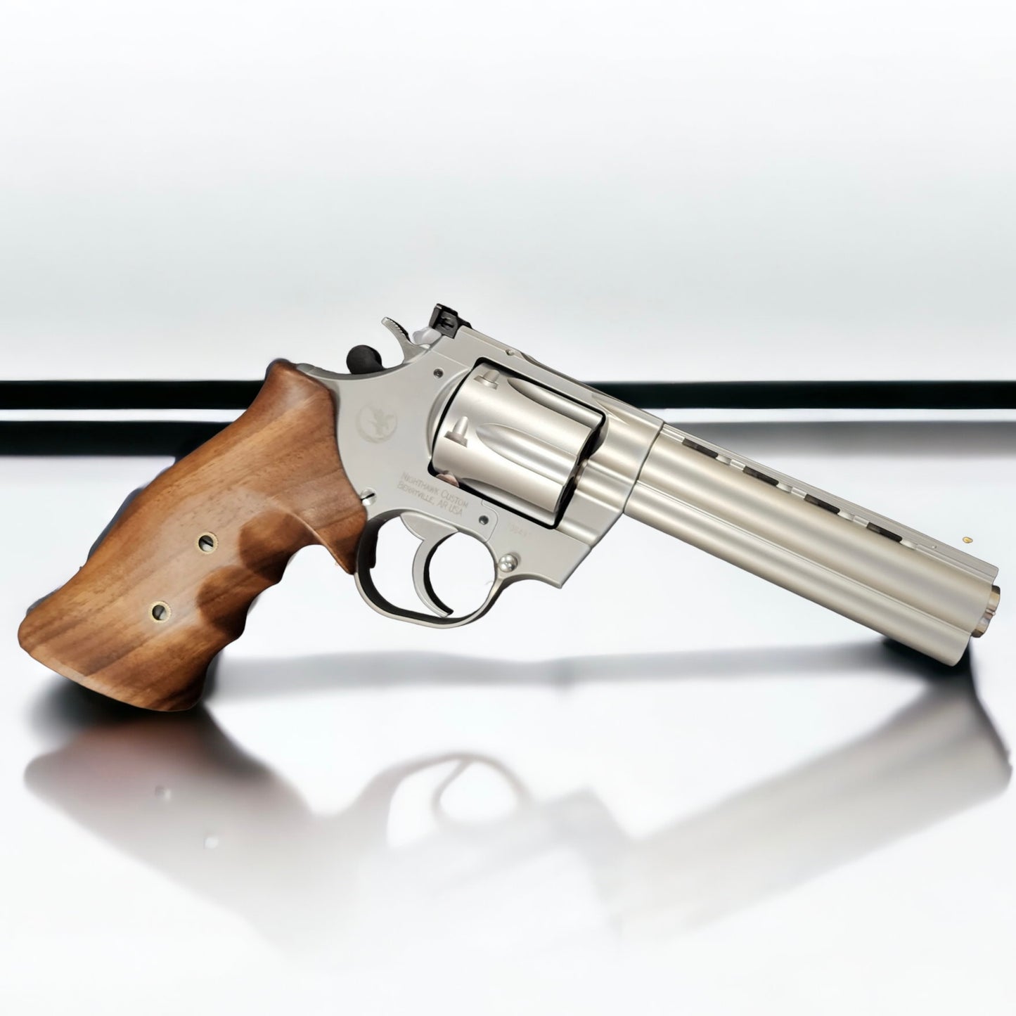 NIGHTHAWK CUSTOM KORTH MONGOOSE REVOLVER 5.25” SILVER .357 MAGNUM