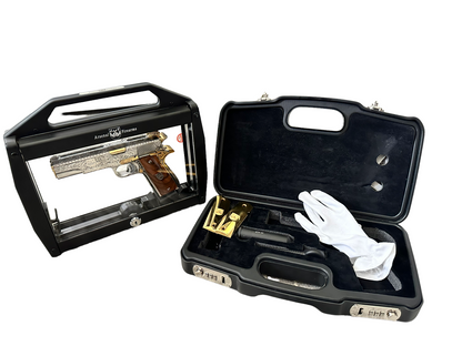 ARSENAL DOUBLE BARREL STANDARD CUSTOM WITH RARE DISPLAY CASE 1 OF 1 45ACP (PRE OWNED)