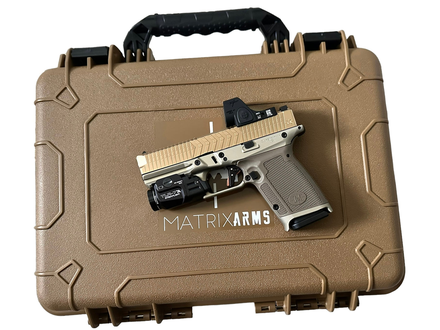 MATRIX ARMS MX19 FDE ALUMINUM FRAME GOLD BARREL SRO/TLR7A