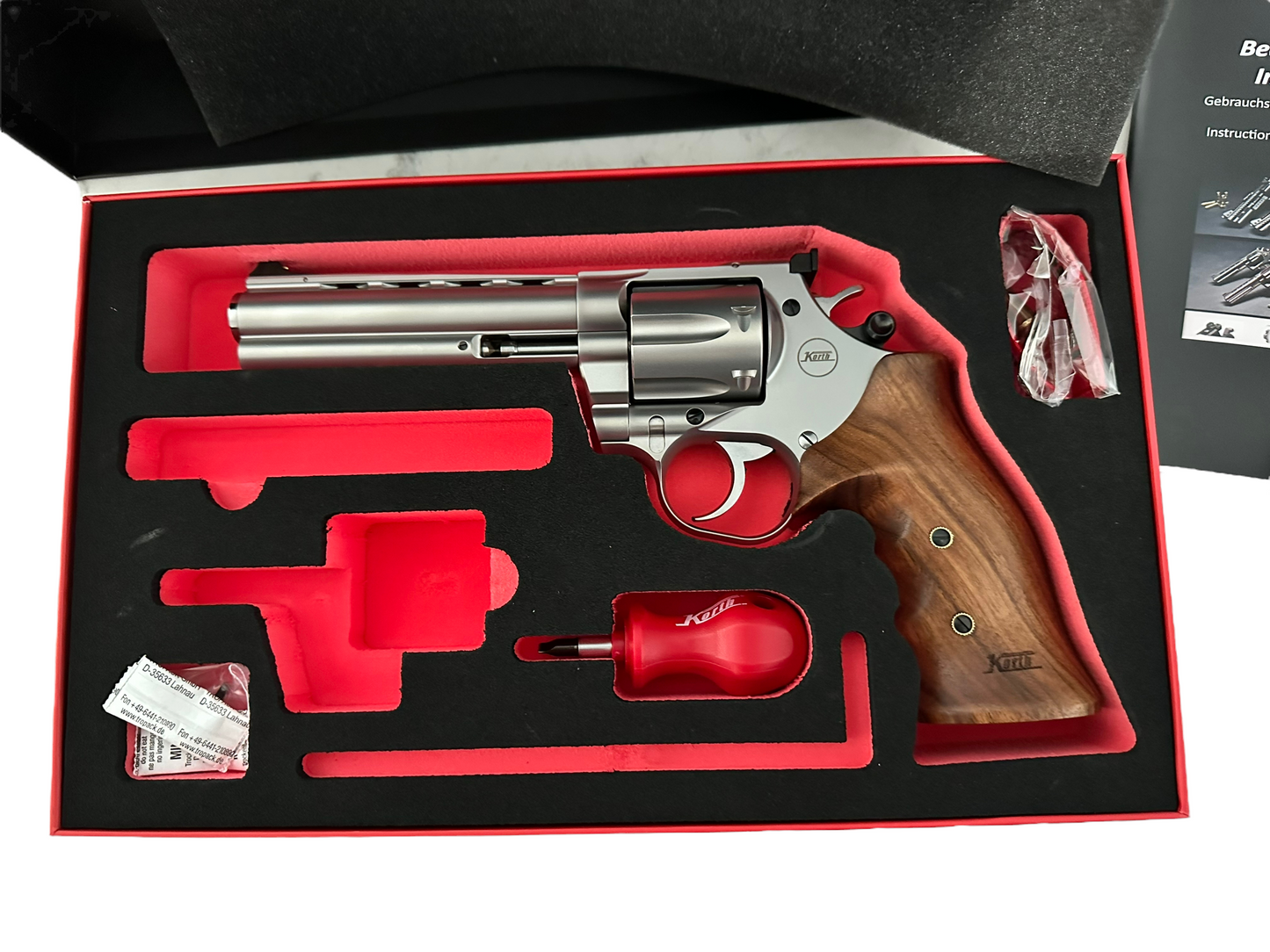 NIGHTHAWK CUSTOM KORTH MONGOOSE REVOLVER 5.25” SILVER .357 MAGNUM