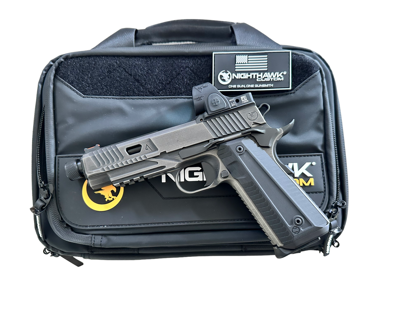 NIGHTHAWK AGENT 2 COMMANDER .45ACP THREADED BARREL WITH SRO AND KNIFE