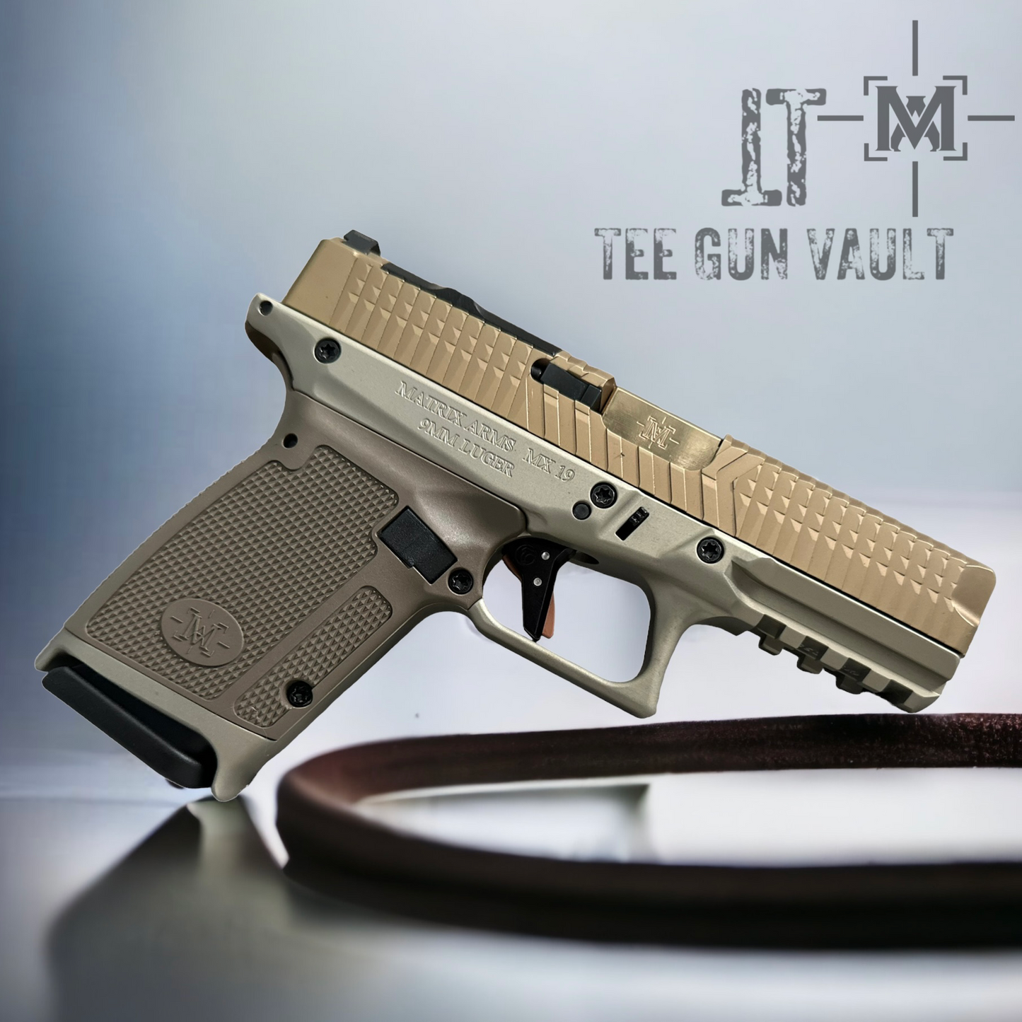 MATRIX ARMS MX19 FDE ALUMINUM FRAME GOLD BARREL SRO/TLR7A