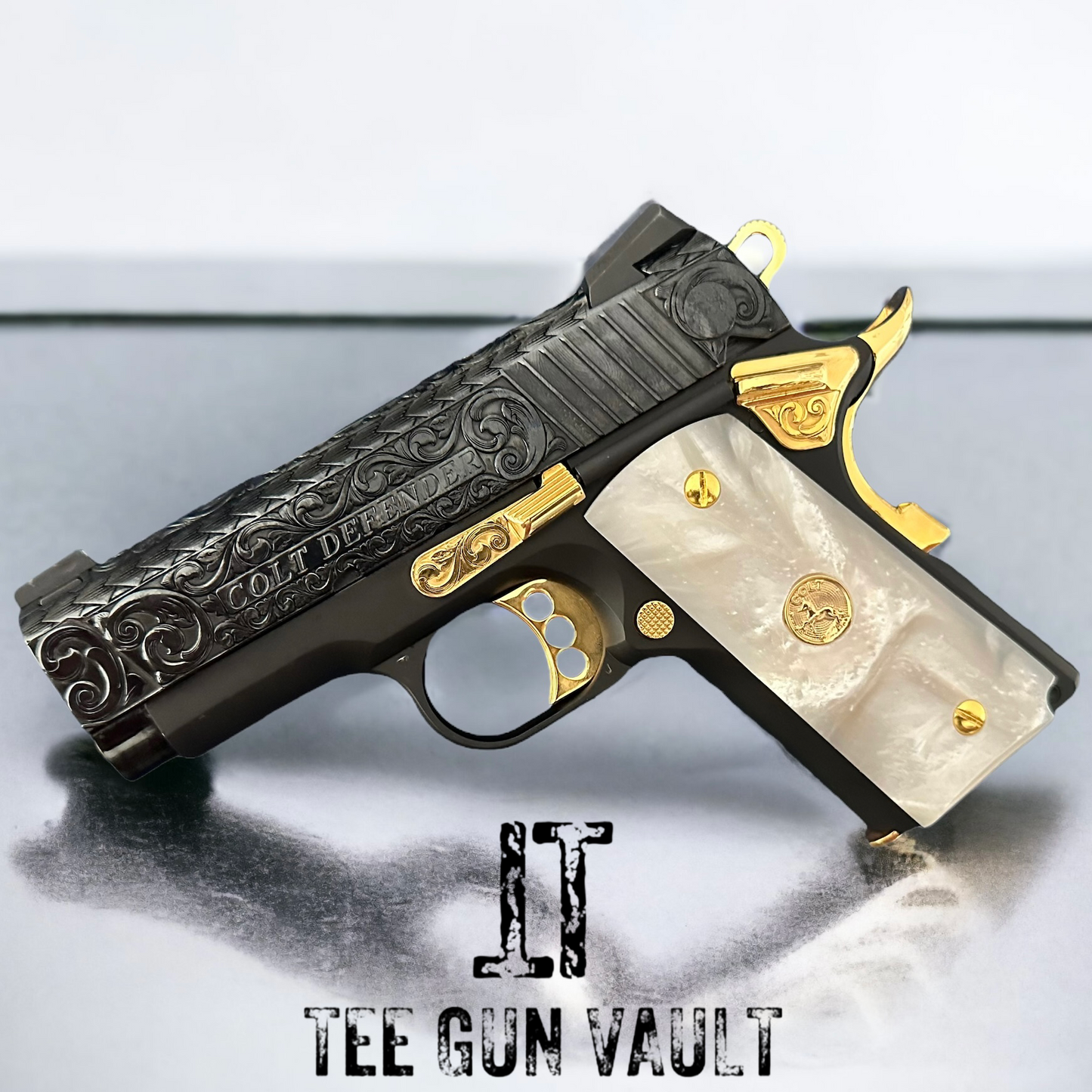 COLT CUSTOM DEFENDER LIGHT WEIGHT 1911 9MM 3” BARREL ENGRAVED