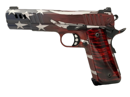 NIGHTHAWK CUSTOM PRESIDENT HILLBILLY 223 CERAKOTE W/ ELDER BURL WOOD GRIPS NIB! .45 ACP