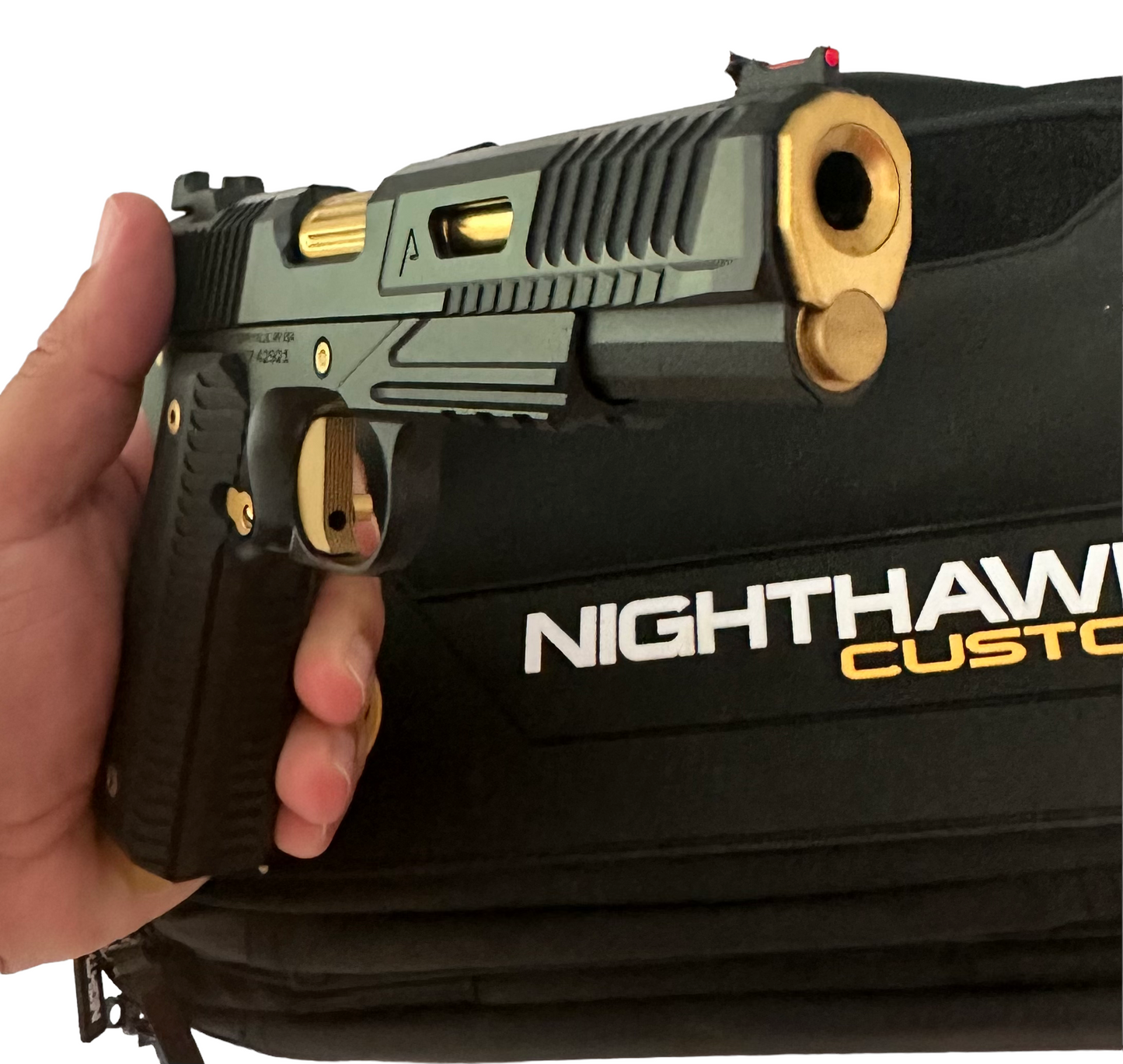 NIGHTHAWK CUSTOM AGENT 2 BLACK/GOLD 9MM