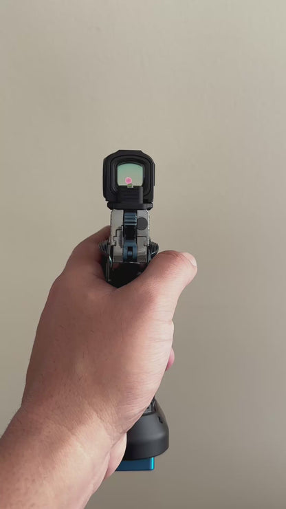 STACCATO CUSTOM XL “LAST SAMURAI” FULLY ENGRAVED PORTED IN SILVER/BLUE POLISHED PVD FINISH. ATLAS GRIPS AND TRIGGER