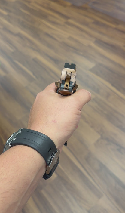 GUNCRAFTER INDUSTRIES X3 POLARA PORTED OFFICER FRAME IN POLISHED COPPER FINISH OPTIC READY 9MM