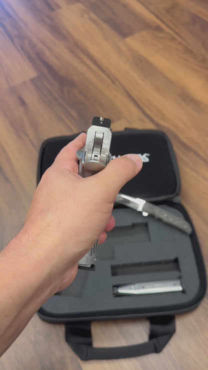 NIGHTHAWK CUSTOM TRS COMMANDER “ICEMAN” SAND HAWK SERRATED OPTIC CUT DOUBLE STACK