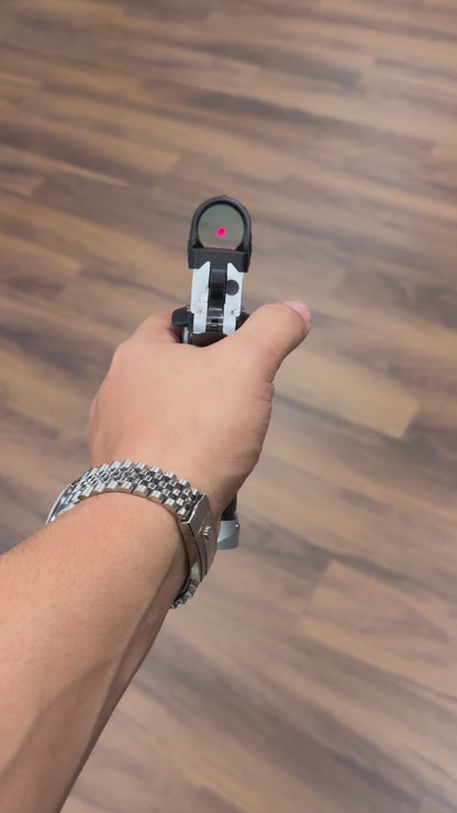 DARK FORGE WRAITH PORTED 4.6” BRUSHED CHROME FINISH WITH TRIJICON SRO (please read description)