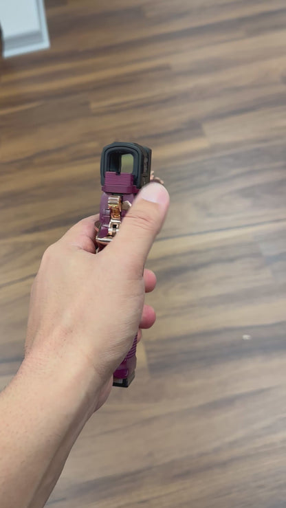 STACCATO CUSTOM XC BLACK CHERRY 18K ROSE GOLD ACCENTS WITH PHOENIX ALUMINUM GRIPS ACRO P2 AND X300 (pre owned)