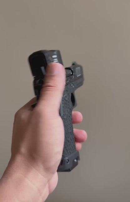 STACCATO CUSTOM CS 3.5” FULLY ENGRAVED SCROLL IN ROYAL BLUE FINISH WITH ACRO P2 OPTIC