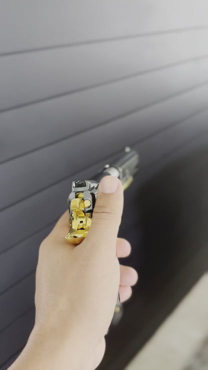 SPRINGFIELD GARRISON BLACK CHROME AND 24K GOLD PLATED 9MM