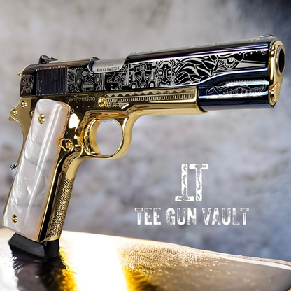 CHARLES DALY 1911 HIGH POLISHED, NIGHT BLUE CHROMED & 24K GOLD PLATED 45ACP