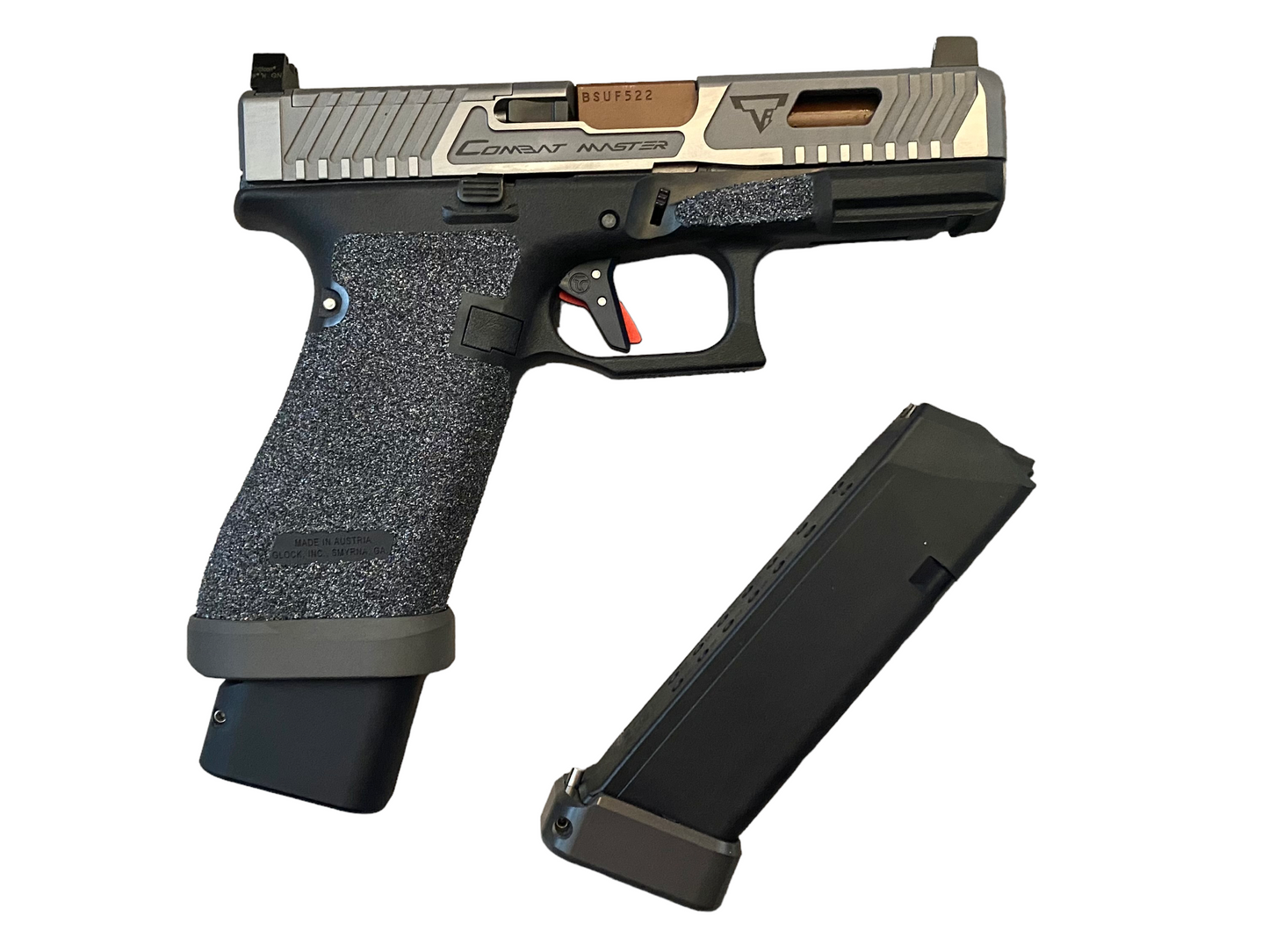 GLOCK 45 COMBAT MASTER GRAY POLISHED SLIDE 9MM